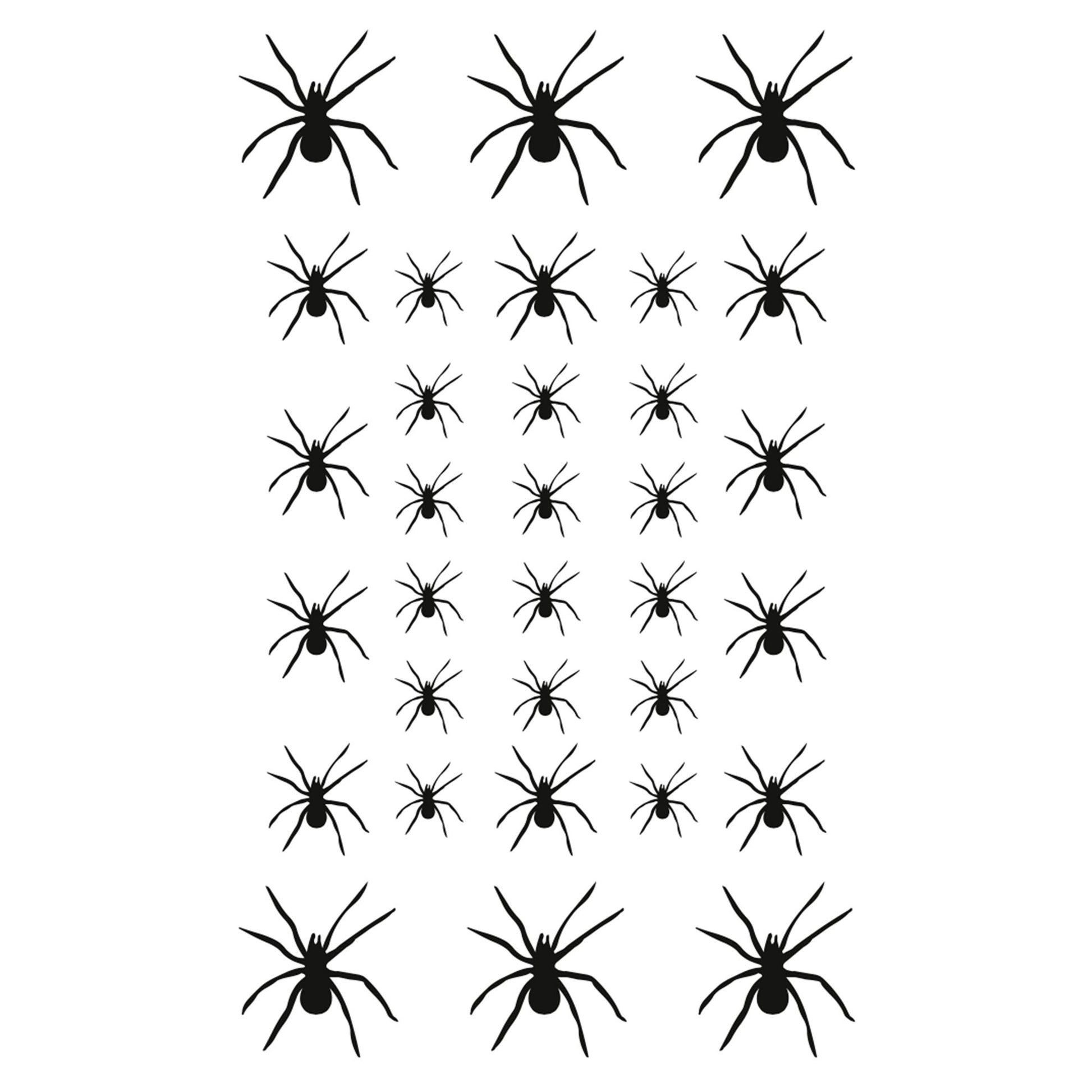 "SPINNEN TATTOOS / STICKER" (32 Spinnen) – Detailansicht
