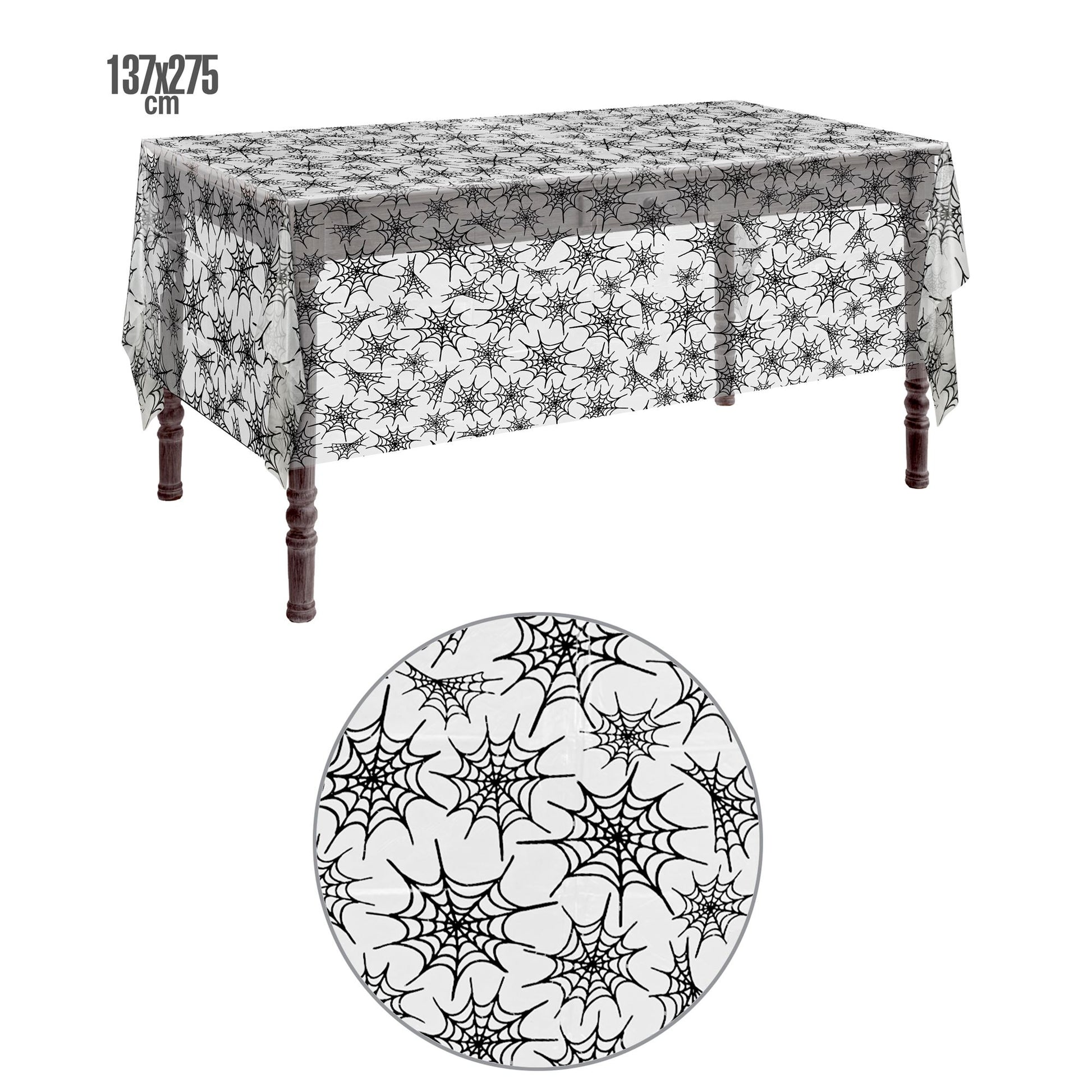 "SPINNENNETZ TISCHDECKE" 137x275 cm – Vorderansicht