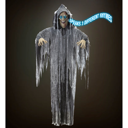"SPRECHENDER ZOMBIE MIT BEWEGLICHEM KINN UND LIGHT-UP AUGEN" 160 cm - 3 verschiedene Sätze - Sensor aktivierend – Ansicht 4