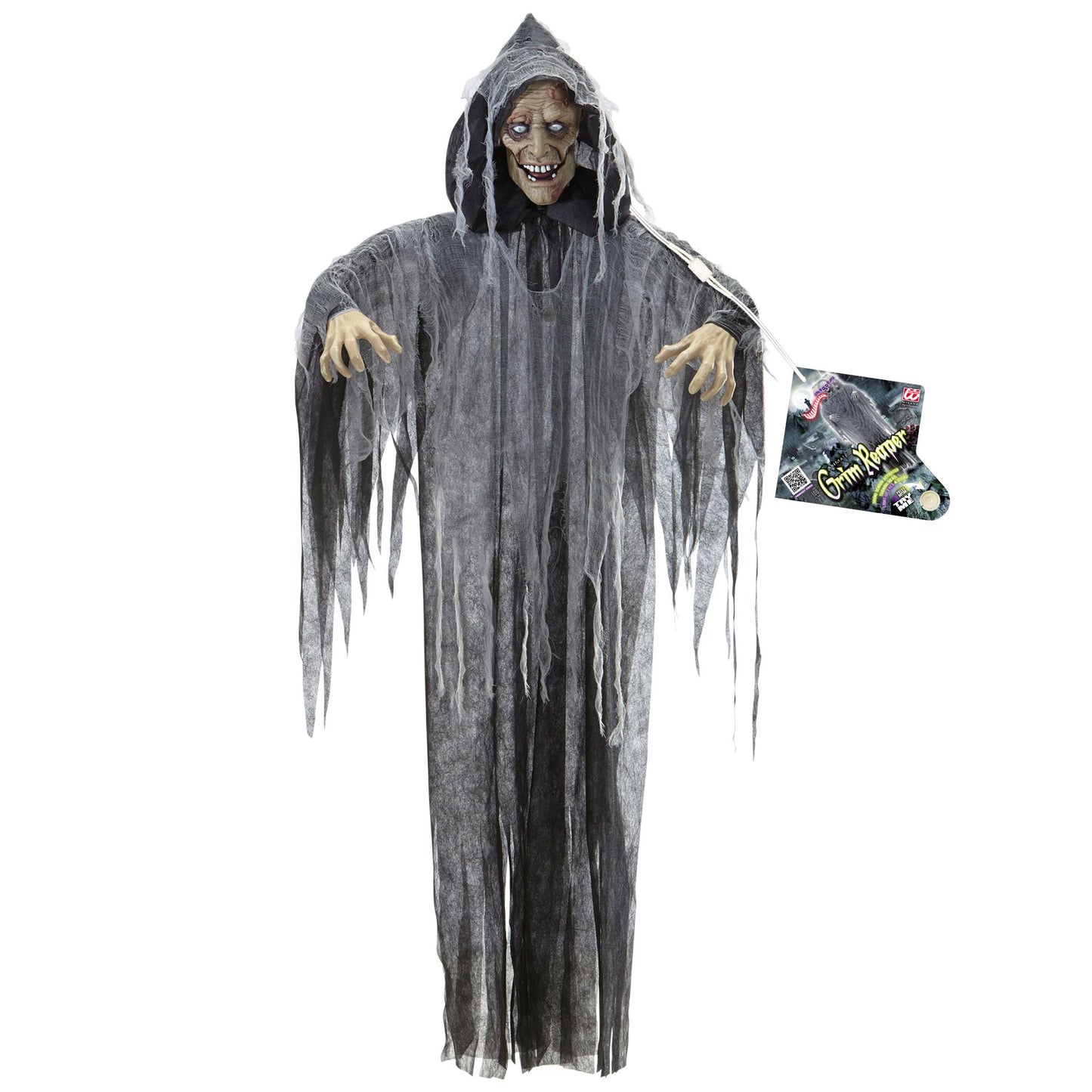 "SPRECHENDER ZOMBIE MIT BEWEGLICHEM KINN UND LIGHT-UP AUGEN" 160 cm - 3 verschiedene Sätze - Sensor aktivierend – Ansicht 5