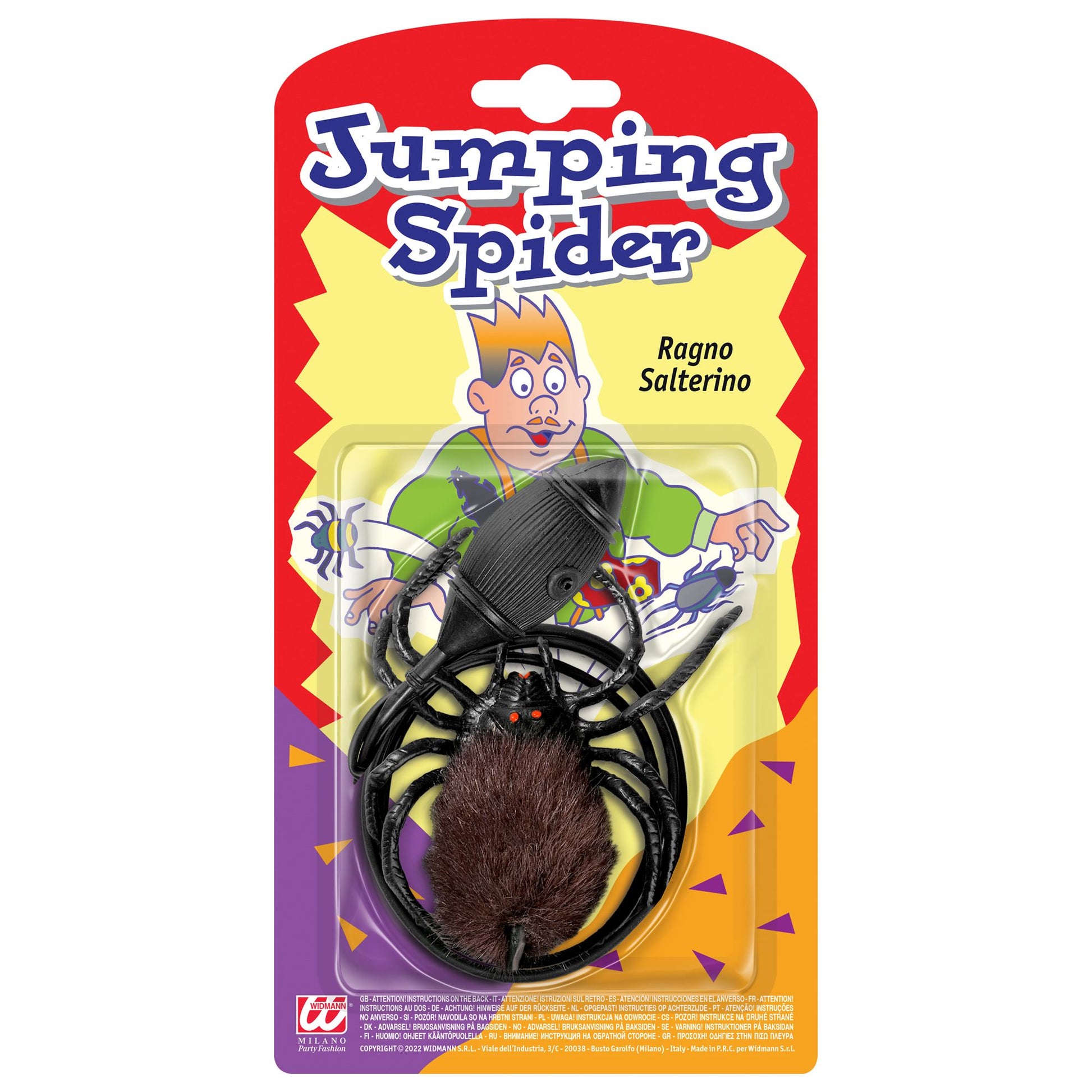 "SPRINGENDE SPINNE" – Vorderansicht