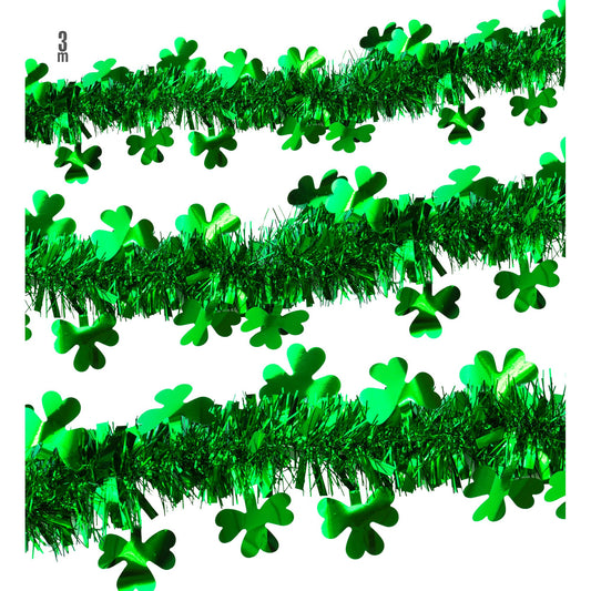 "ST. PATRICK'S DAY GIRLANDE AUS LAMETTA" 3 m – Vorderansicht