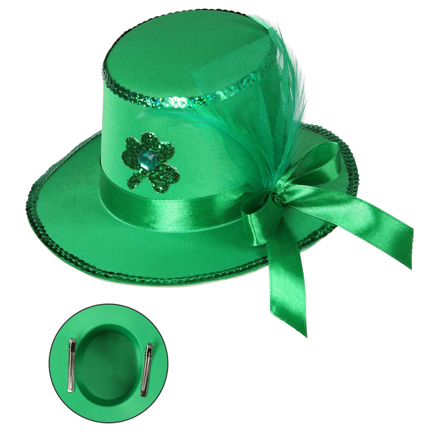 "ST. PATRICK'S DAY MINIZYLINDER MIT HAARCLIPS" – Vorderansicht