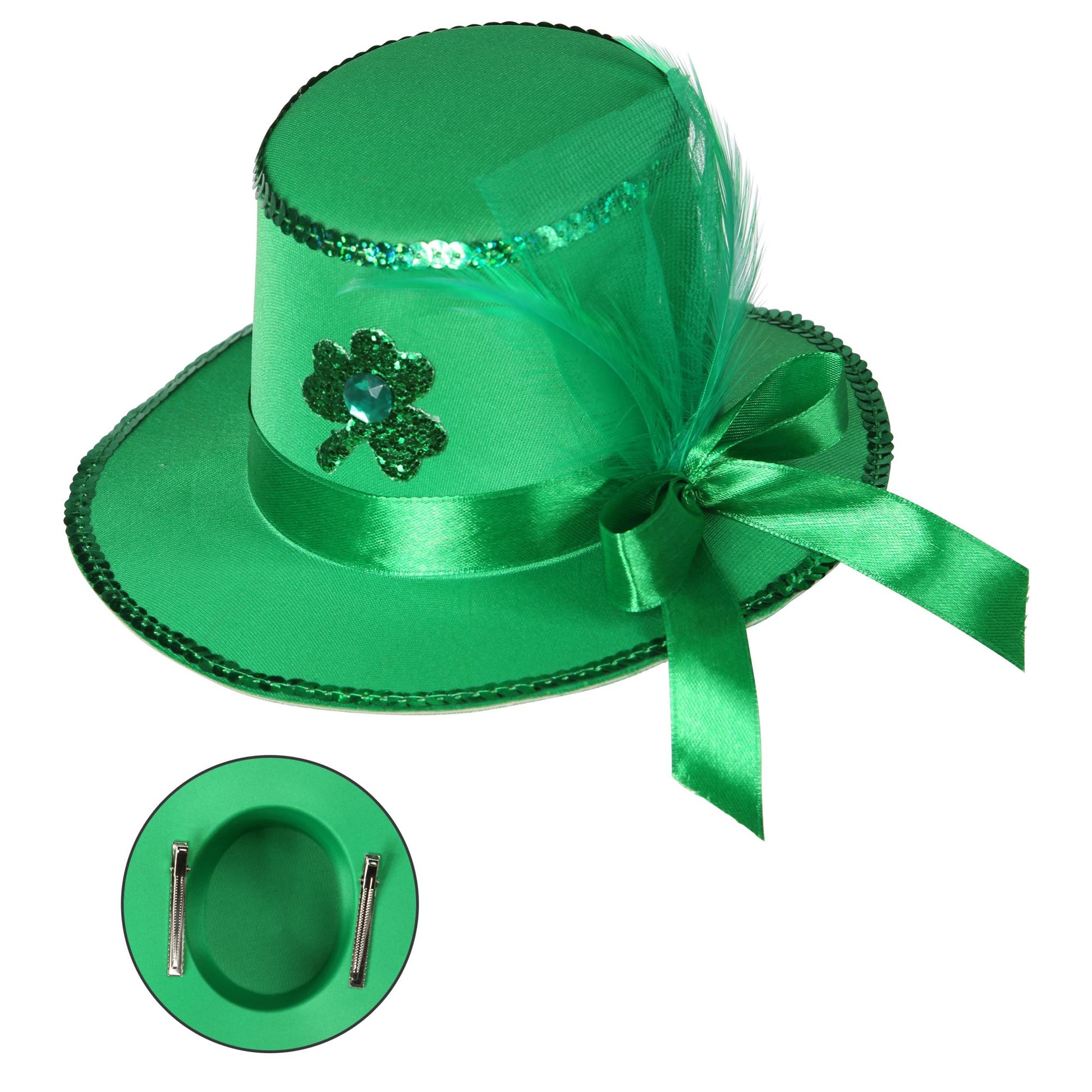 "ST. PATRICK'S DAY MINIZYLINDER MIT HAARCLIPS" – Vorderansicht
