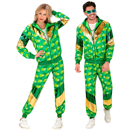 "ST. PATRICK'S DAY PARTY FASHION TRAININGSANZUG" (Oberteil, Hose) – Vorderansicht