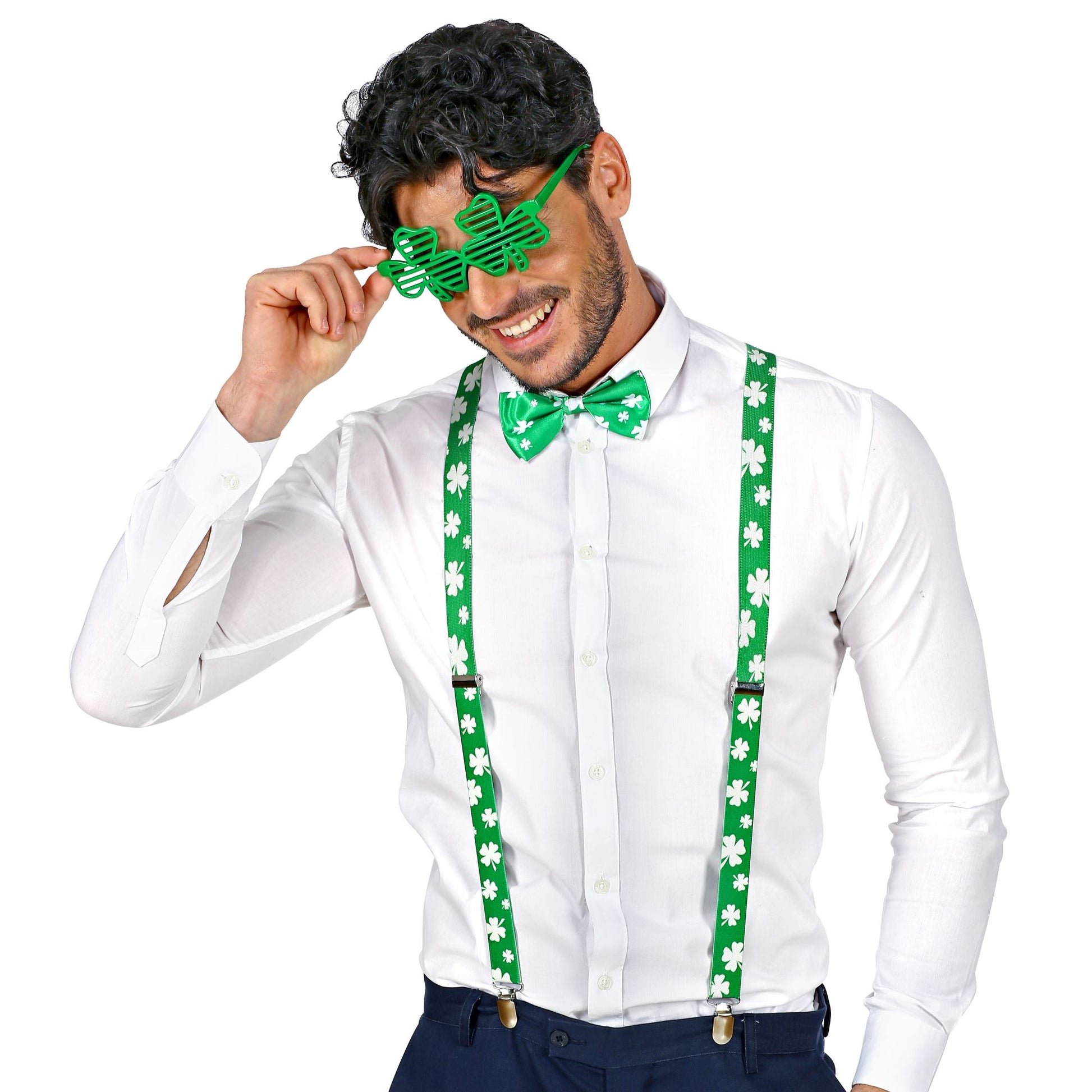 "ST. PATRICK'S DAY SET" (Brille, Hosenträger, Fliege) – Ansicht 3