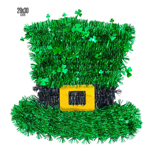"ST. PATRICK'S FEST HUT AUS KLINGENFÄDEN" 29X30cm – Vorderansicht