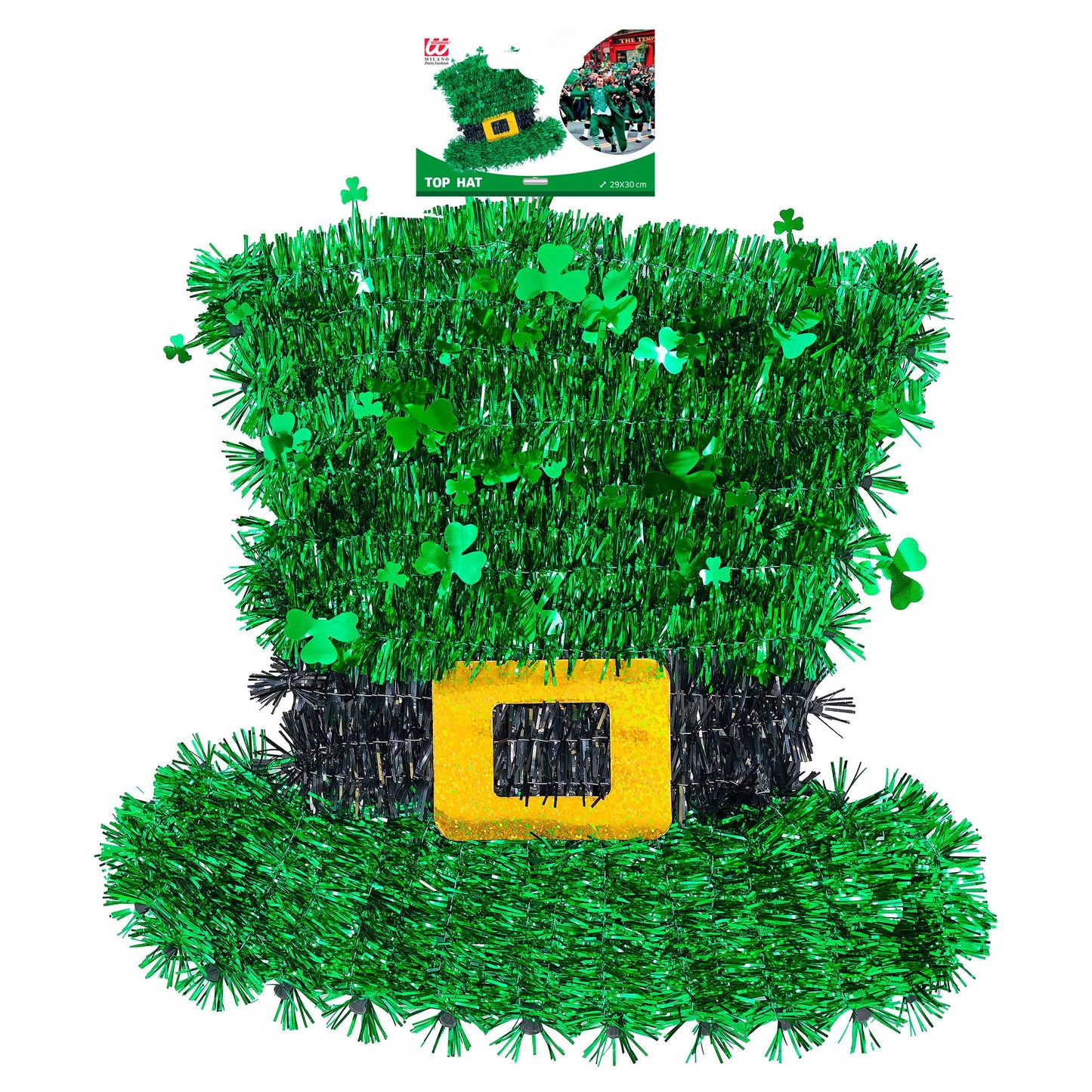 "ST. PATRICK'S FEST HUT AUS KLINGENFÄDEN" 29X30cm – Detailansicht