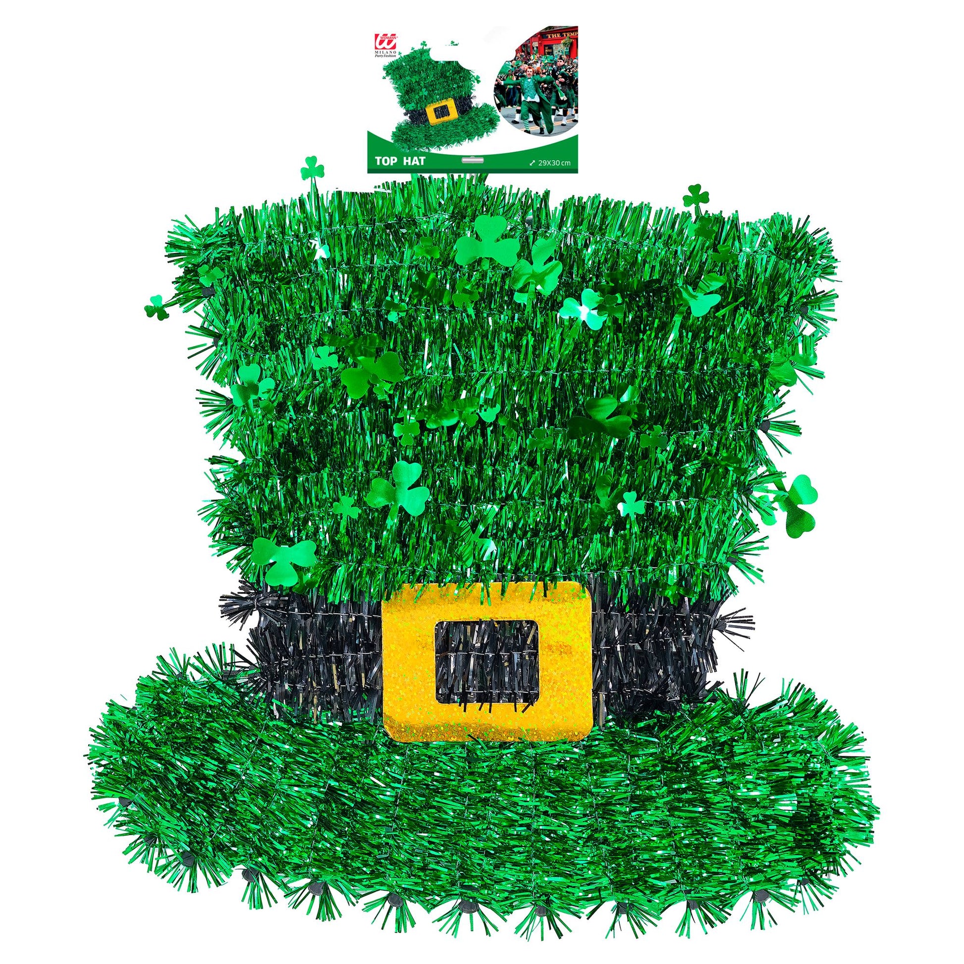 "ST. PATRICK'S FEST HUT AUS KLINGENFÄDEN" 29X30cm – Detailansicht
