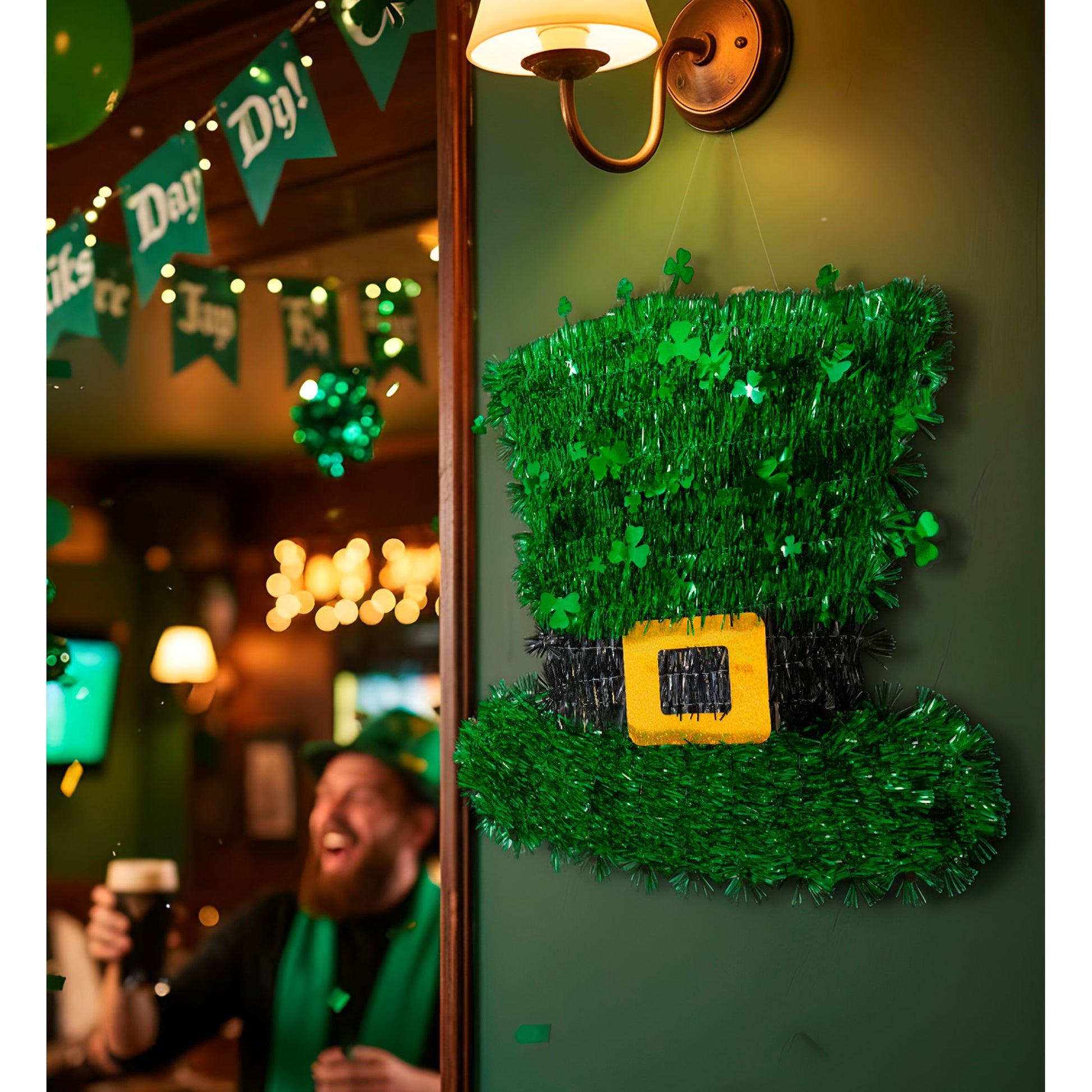 "ST. PATRICK'S FEST HUT AUS KLINGENFÄDEN" 29X30cm – Ansicht 3