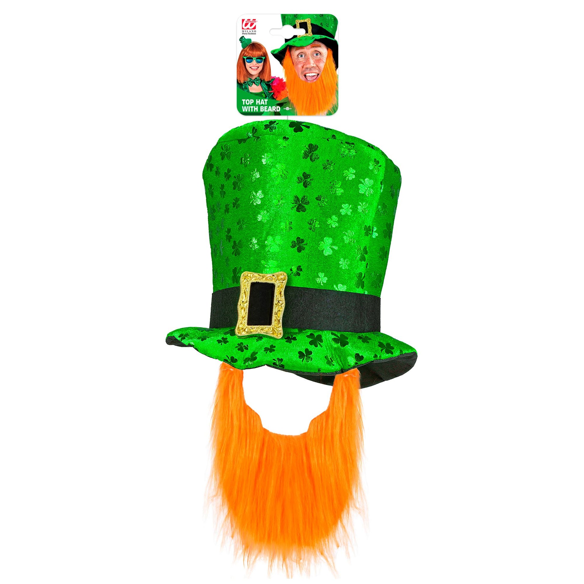"ST. PATRICKS DAY ZYLINDER MIT BART" 23 cm – Detailansicht