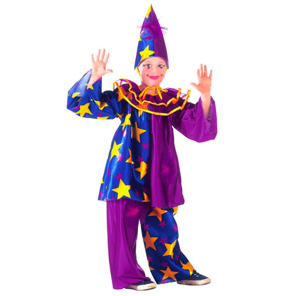 "STAR CLOWN" (Oberteil mit Kragen, Hose, Hut) – Vorderansicht