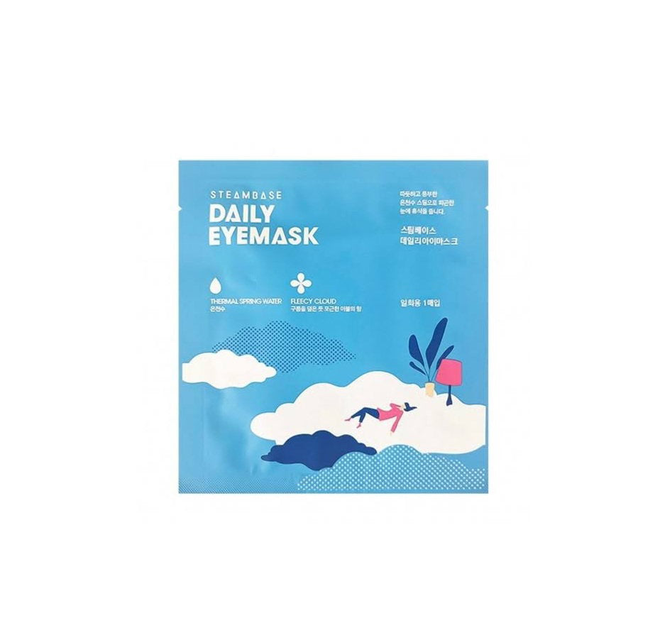 SteamBase, Fleecy Cloud, Soothing & Relaxing, Wöchentlich oder nach Bedarf, Augen-Sheet-Maske, 1 stk