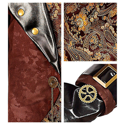 "STEAMPUNK" (Frack mit Hemd und Weste, Hose, Ascot, fingerlose Handschuhe, Zylinder) – Ansicht 4