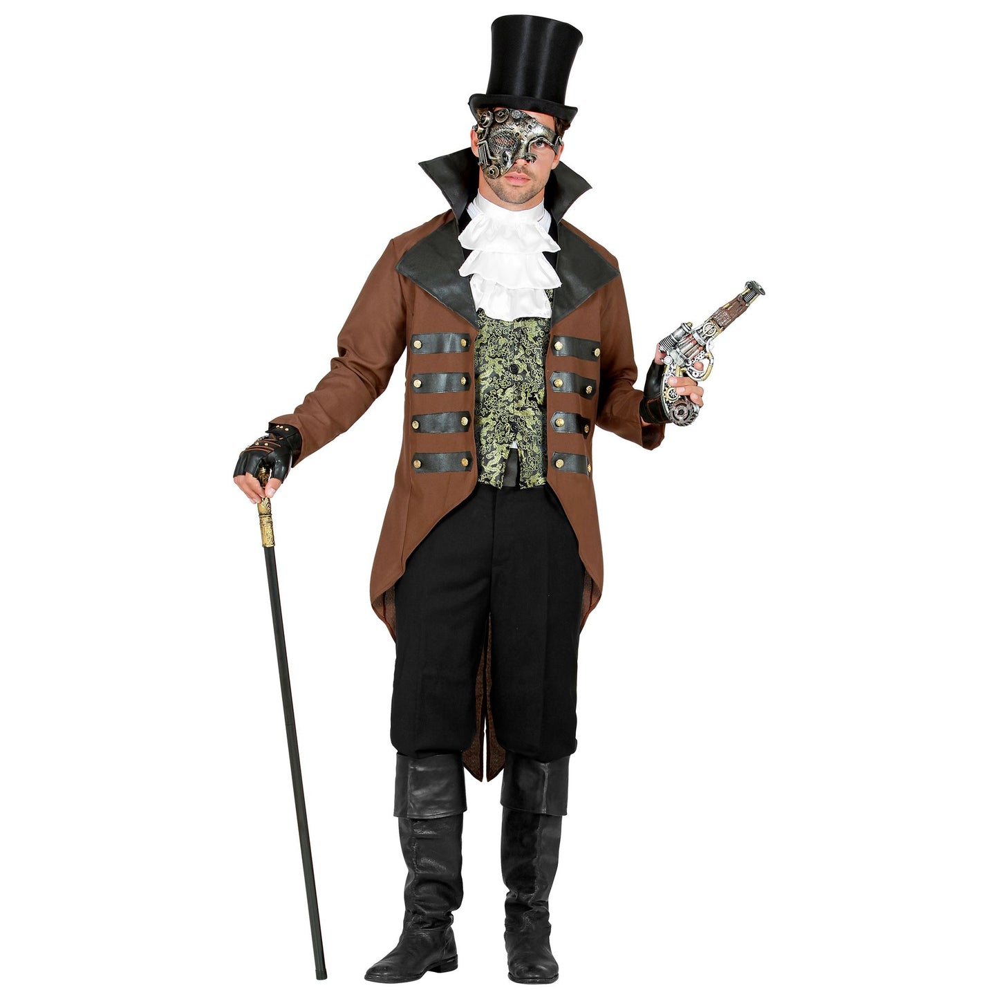 "STEAMPUNK" (Frack, Weste, Jabot) – Vorderansicht