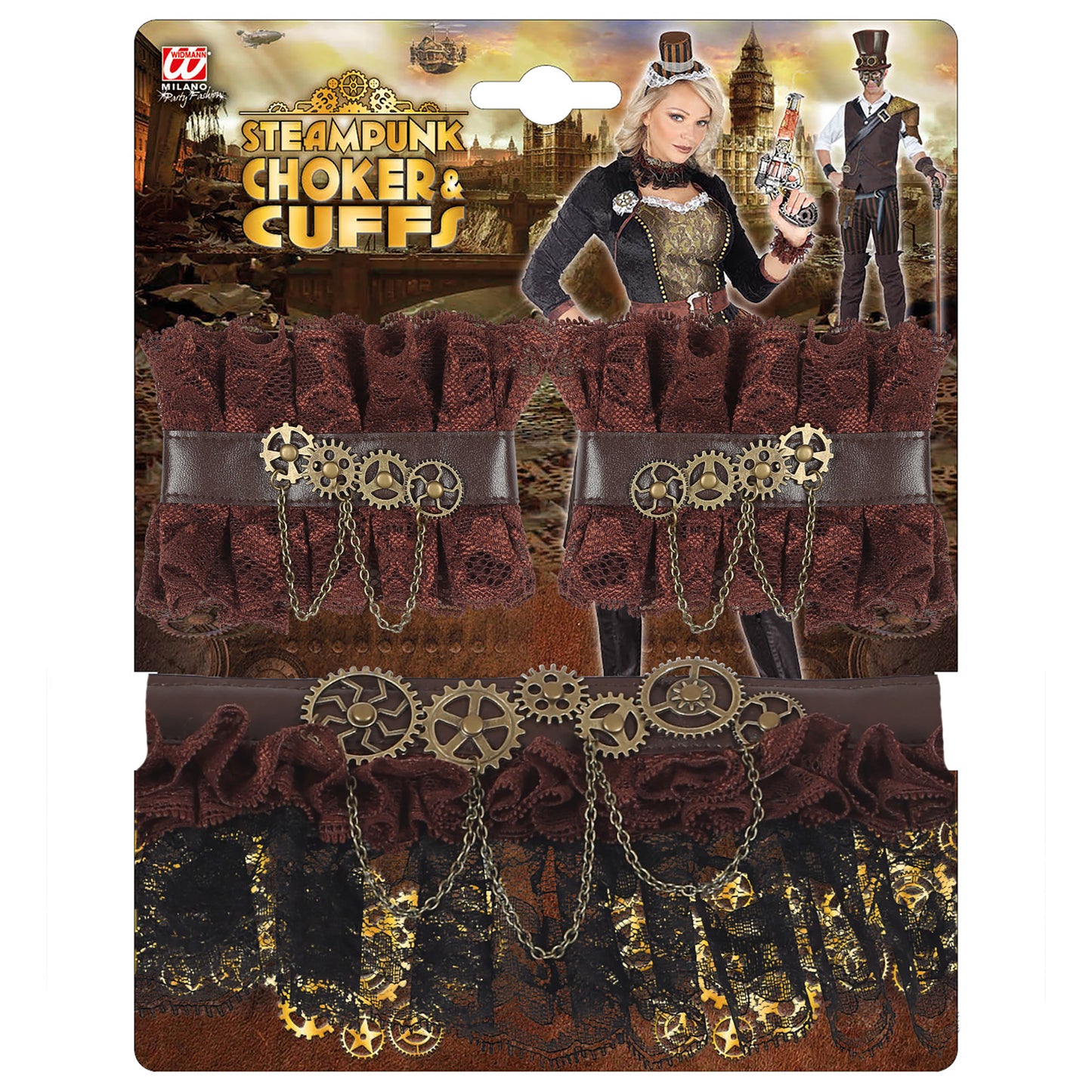 "STEAMPUNK HALSBAND & MANSCHETTEN AUS SPITZE" – Ansicht 3
