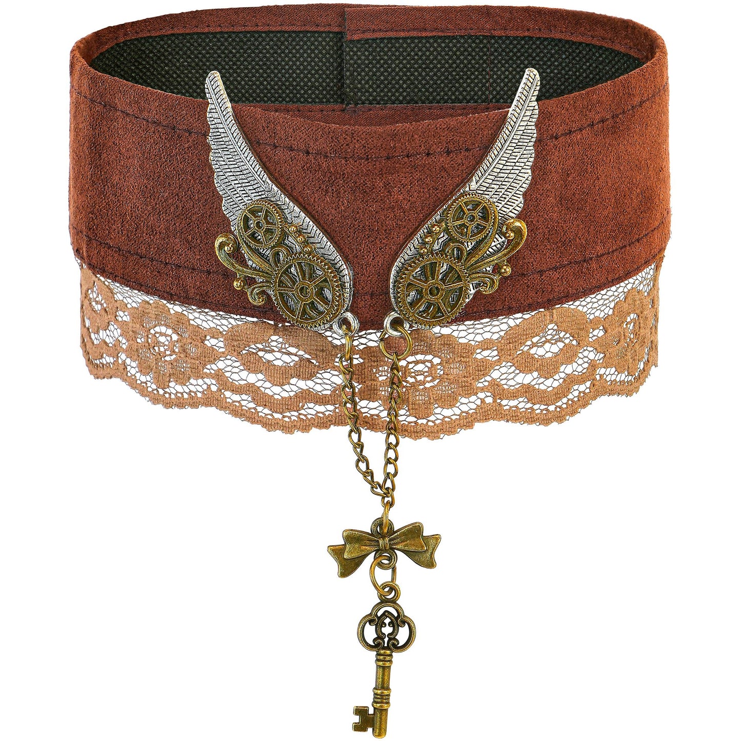 "STEAMPUNK HALSBAND" – Vorderansicht