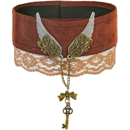 "STEAMPUNK HALSBAND" – Vorderansicht