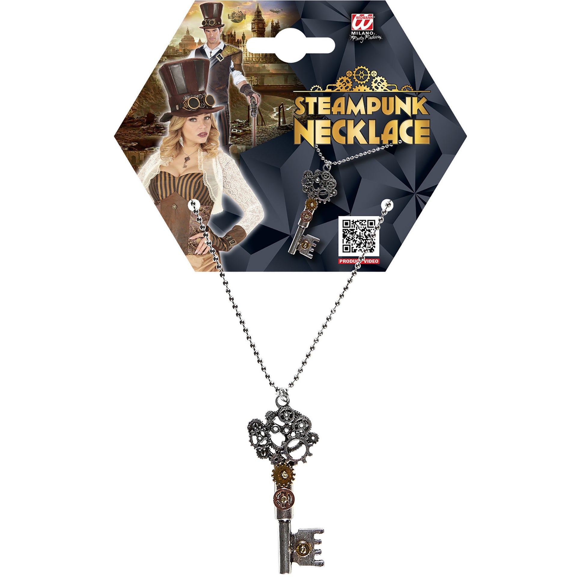 "STEAMPUNK KETTE MIT SCHLÜSSEL" – Ansicht 3