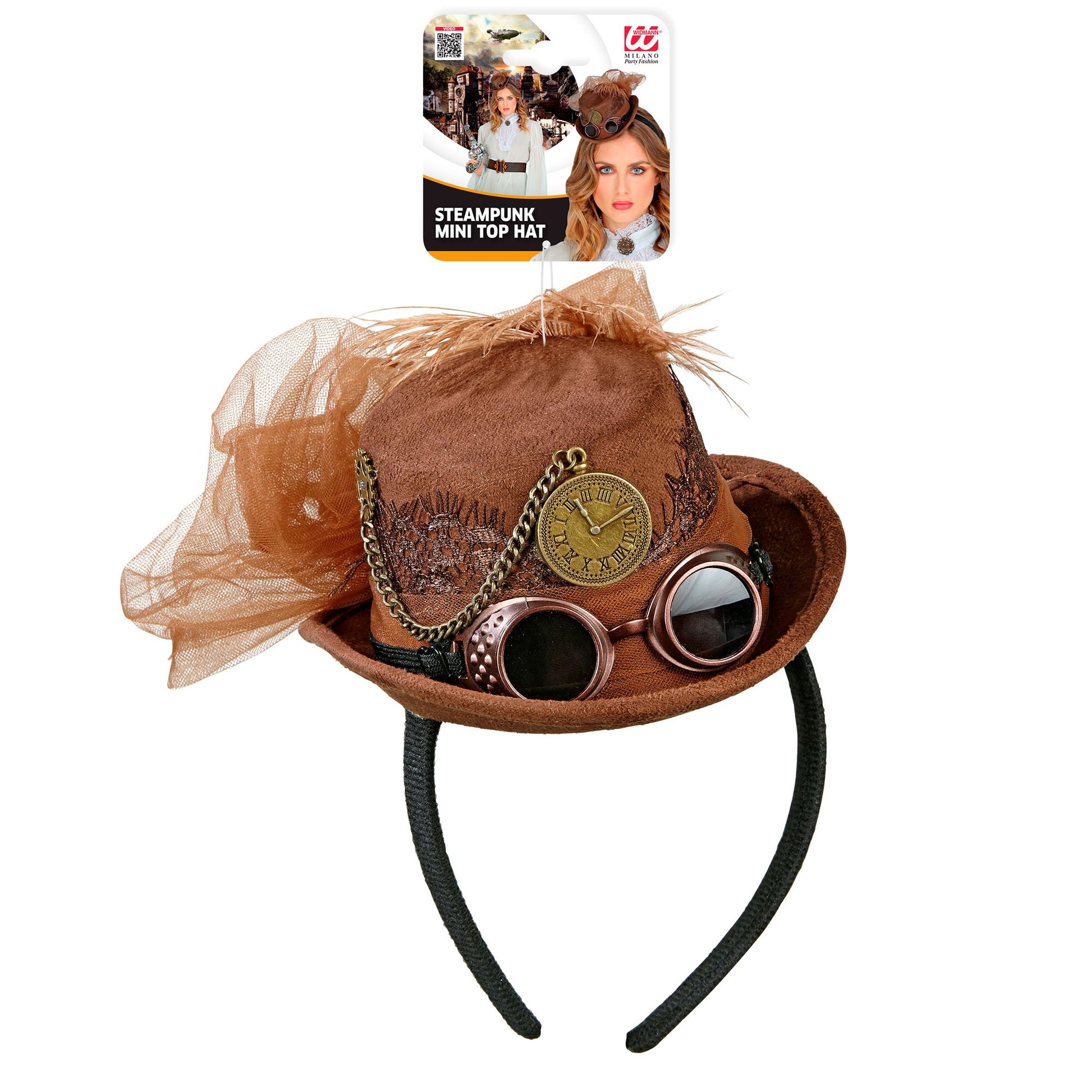 "STEAMPUNK MINIZYLINDER" in Wildlederoptik – Detailansicht