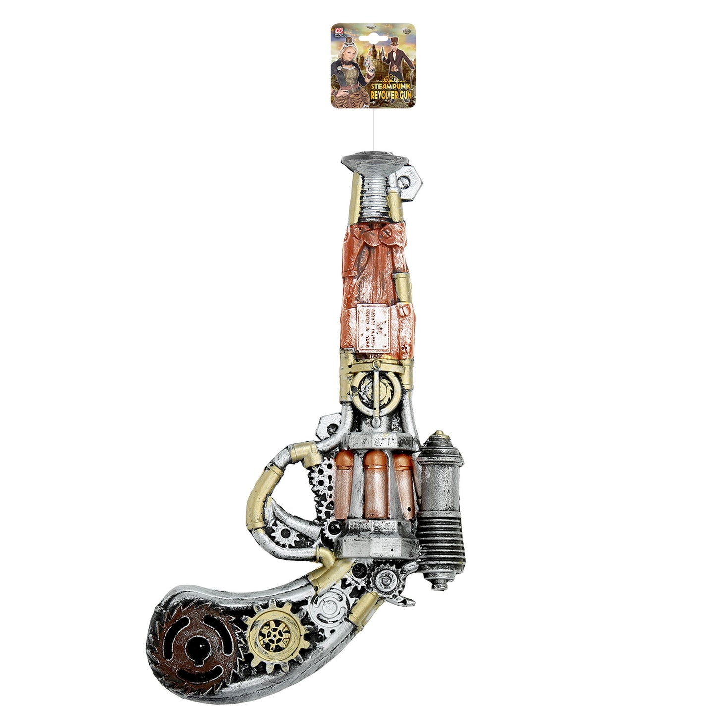 "STEAMPUNK REVOLVER AUS SCHAUMLATEX" 32 cm – Detailansicht