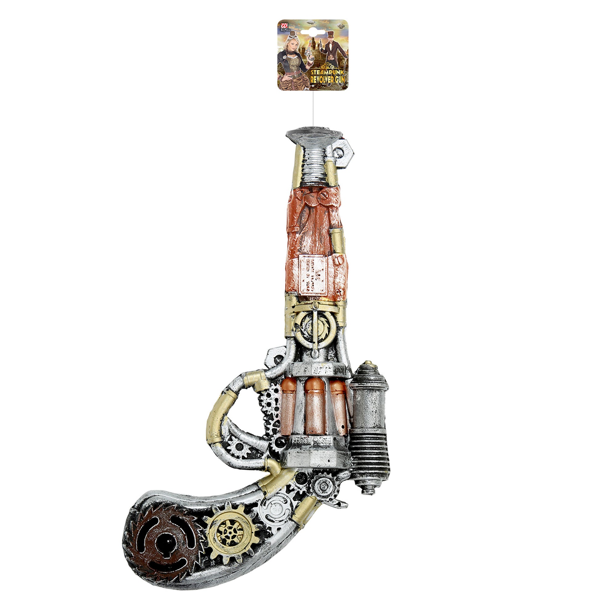 "STEAMPUNK REVOLVER AUS SCHAUMLATEX" 32 cm – Detailansicht