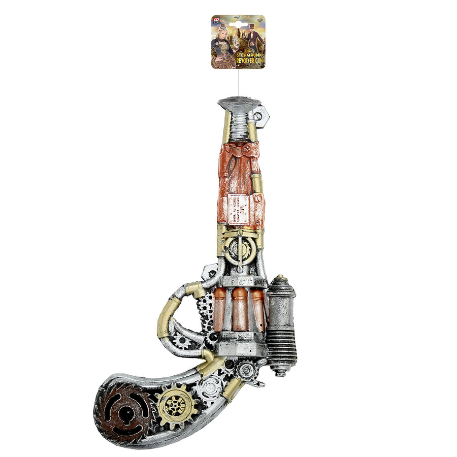 "STEAMPUNK REVOLVER AUS SCHAUMLATEX" 32 cm – Detailansicht