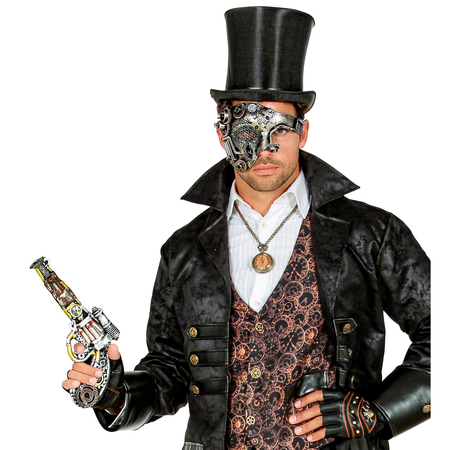 "STEAMPUNK REVOLVER AUS SCHAUMLATEX" 32 cm – Ansicht 5