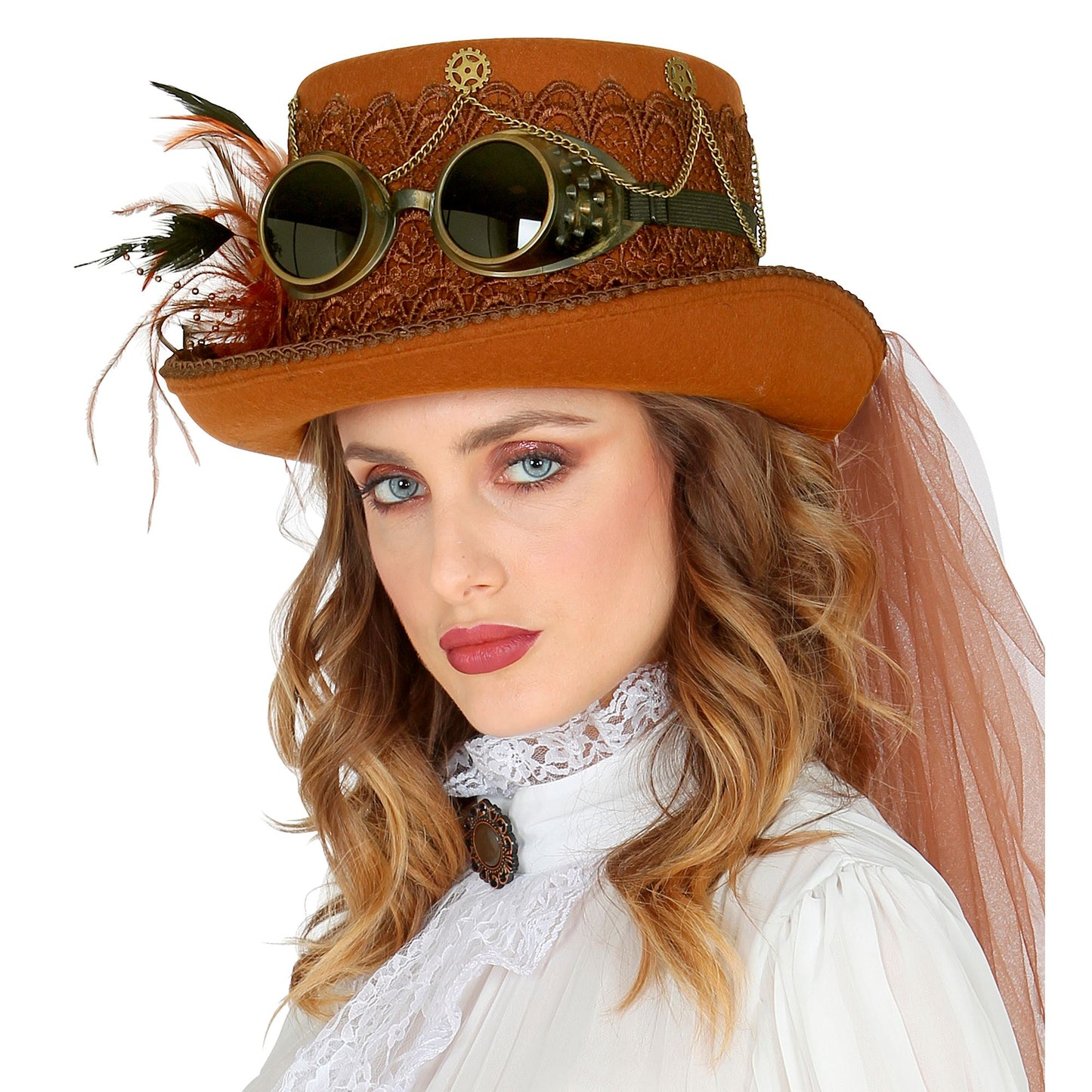 "STEAMPUNK ZYLINDER AUS FILZ" 14 cm – Ansicht 4