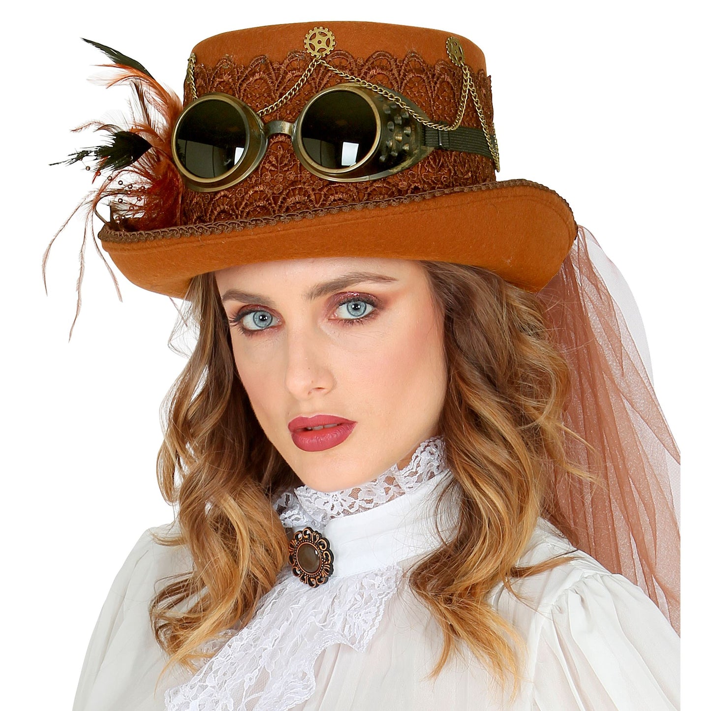 "STEAMPUNK ZYLINDER AUS FILZ" 14 cm – Ansicht 6