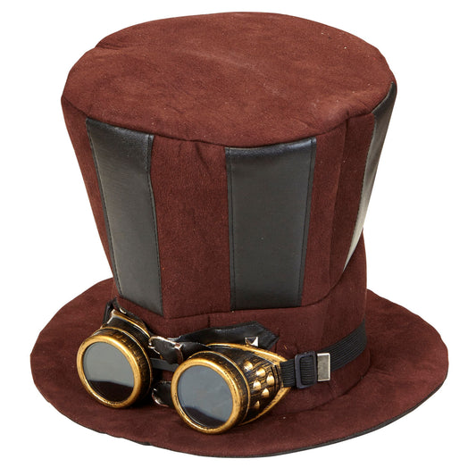 "STEAMPUNK ZYLINDER MIT BRILLE" 21 cm – Vorderansicht