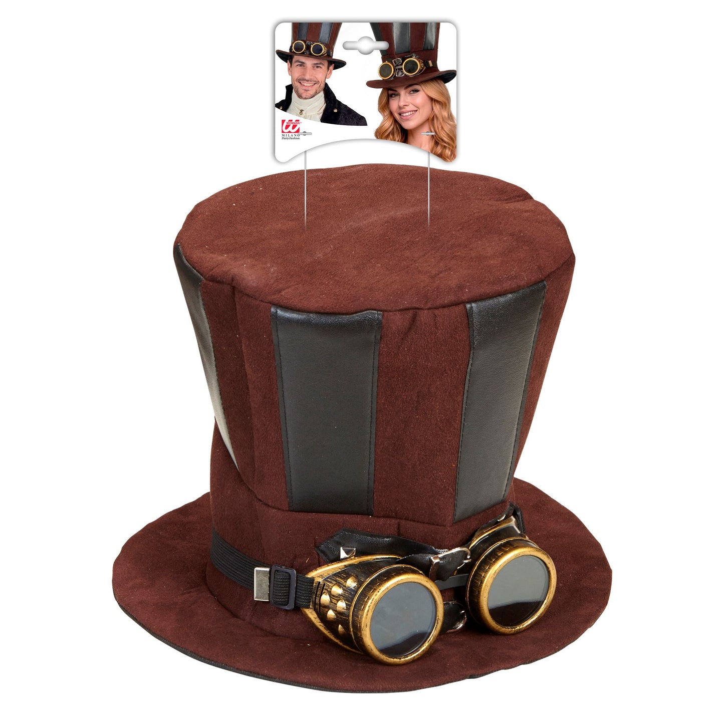 "STEAMPUNK ZYLINDER MIT BRILLE" 21 cm – Detailansicht