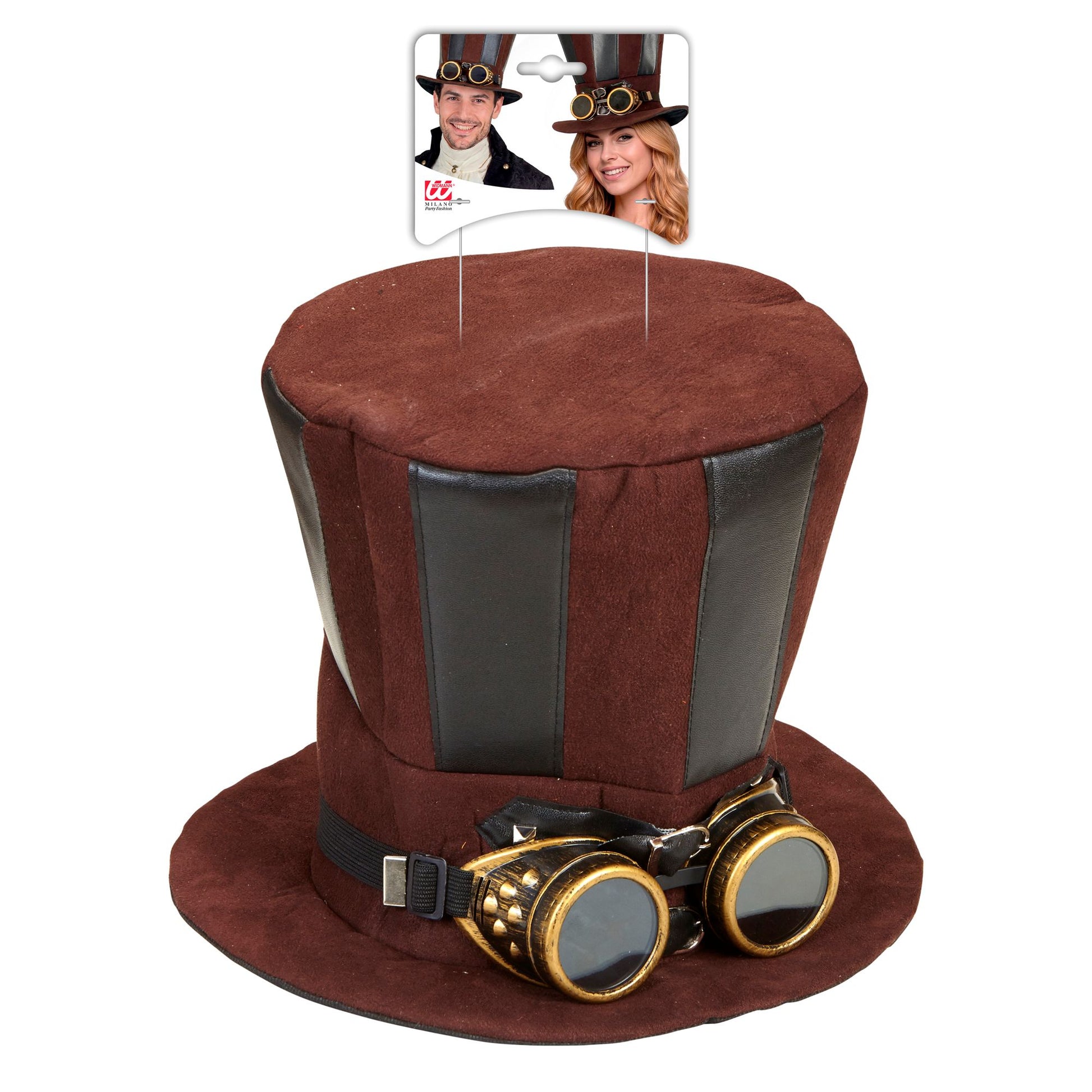 "STEAMPUNK ZYLINDER MIT BRILLE" 21 cm – Detailansicht