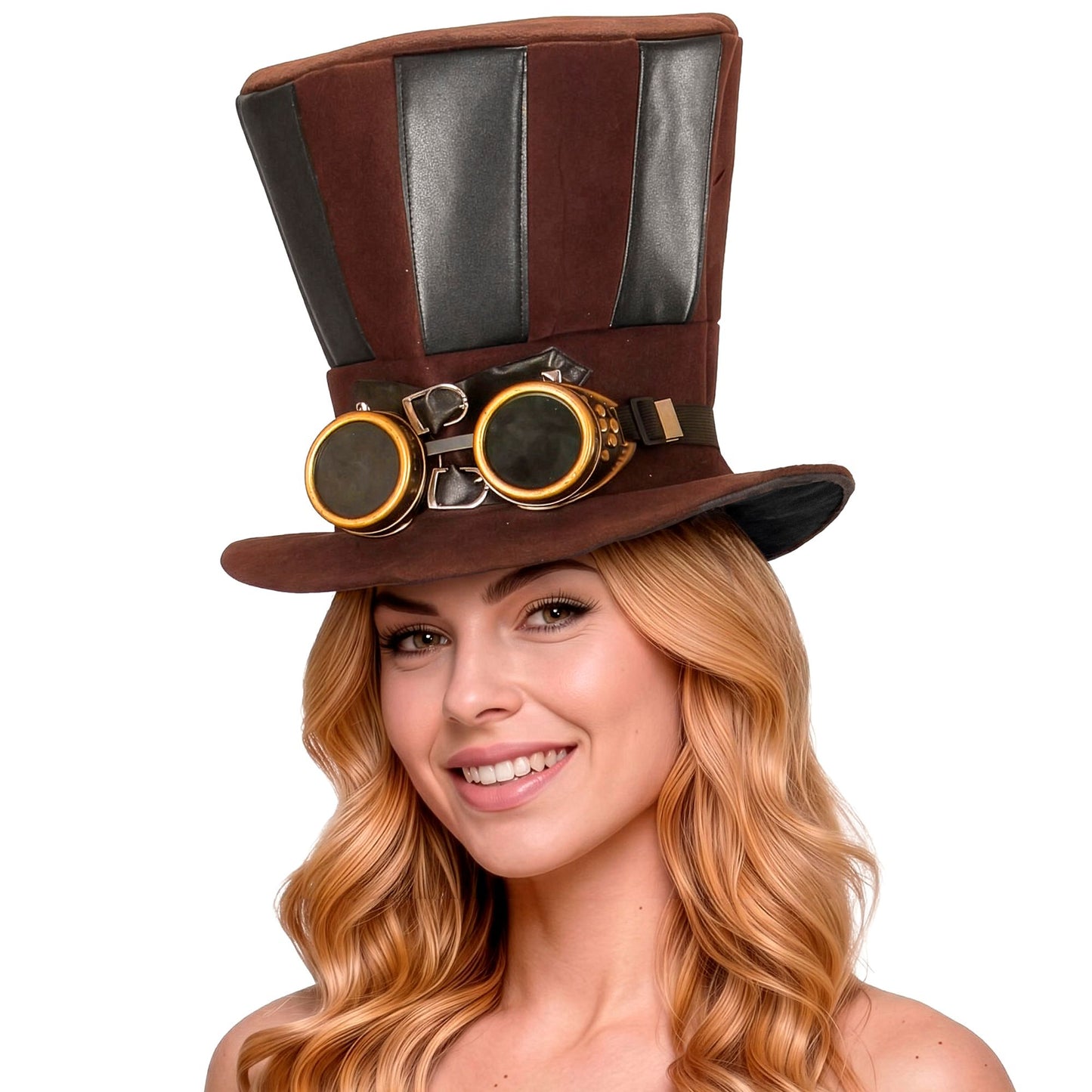 "STEAMPUNK ZYLINDER MIT BRILLE" 21 cm – Ansicht 4