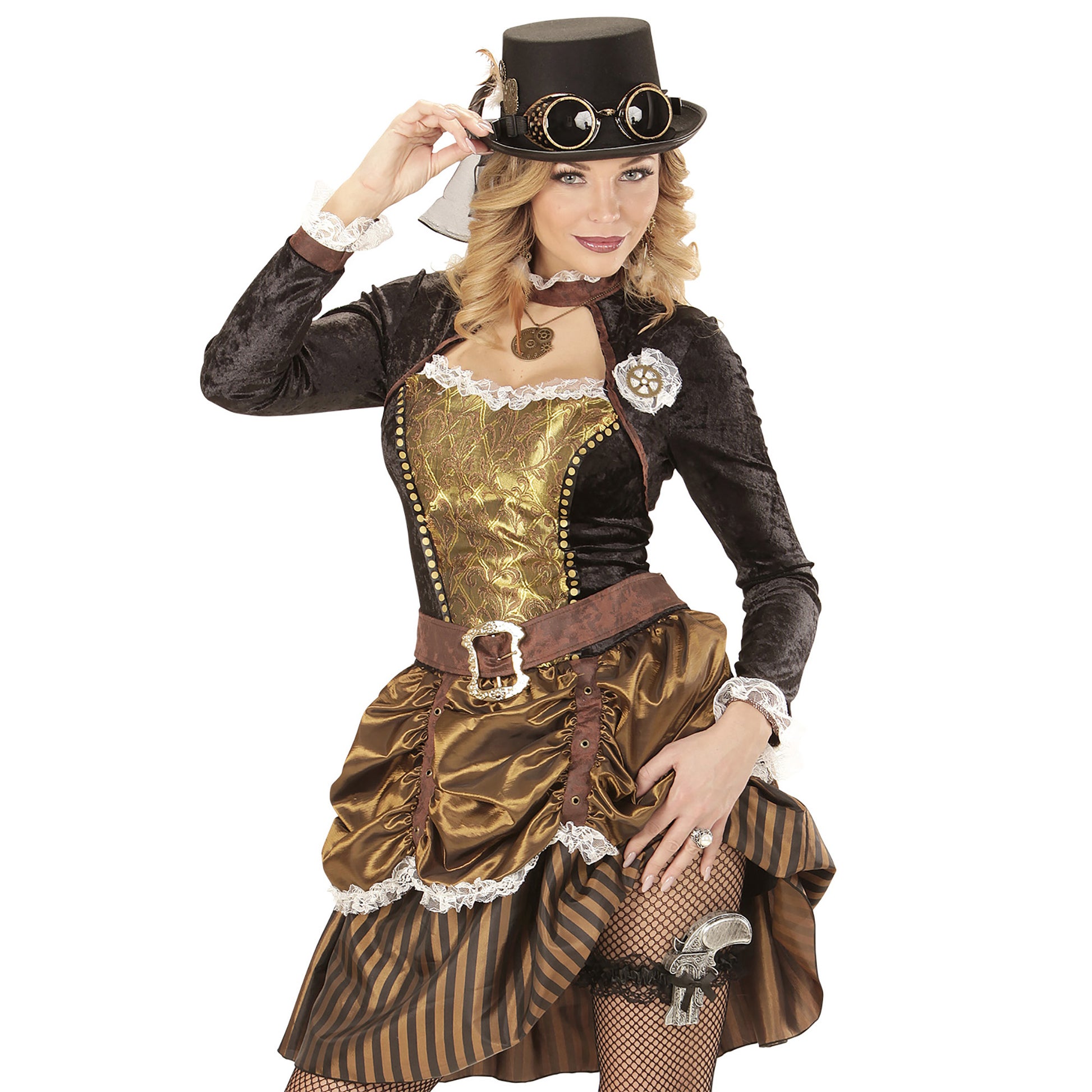 "STEAMPUNK ZYLINDER MIT BRILLE UND ZAHNRAD DEKO" 12 cm – Ansicht 5