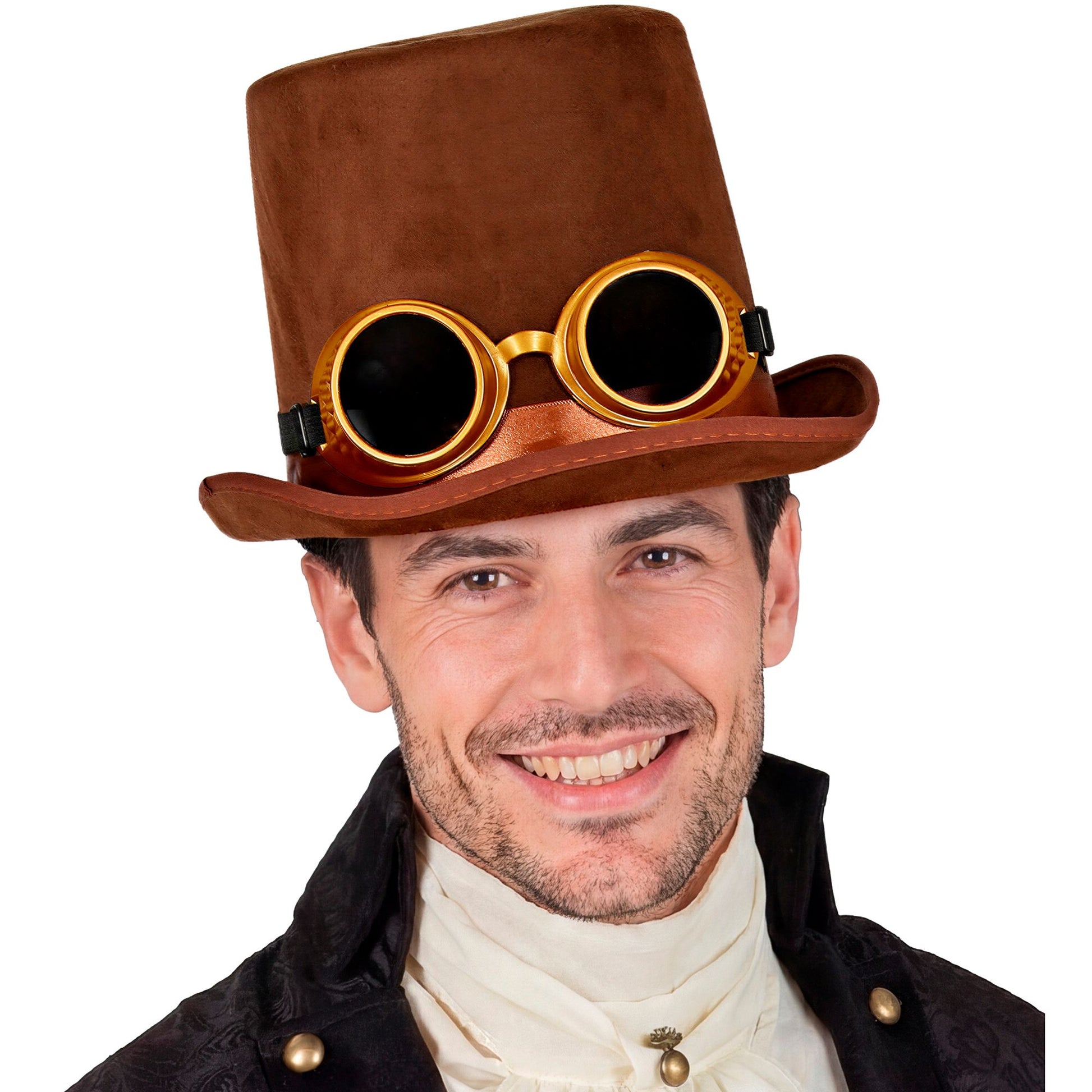 "STEAMPUNK ZYLINDER MIT BRILLE WOLLFILZOPTIK" 15 cm – Ansicht 4