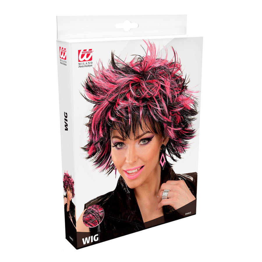 "STEAMY PERÜCKE SCHWARZ-PINK" in Box – Detailansicht