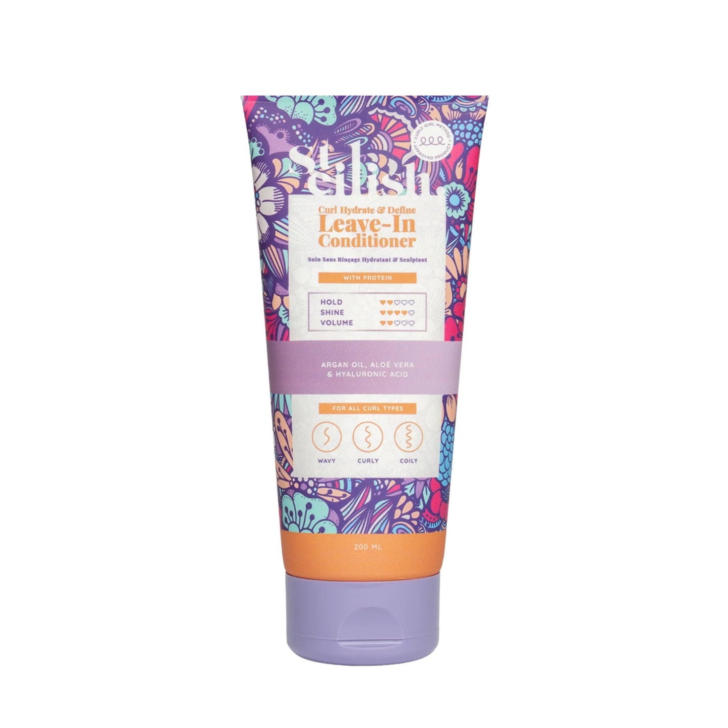 Steilish, Curl Hydrate & Define, Leave-In Conditioner, Hydrating & Defining, 200 ml