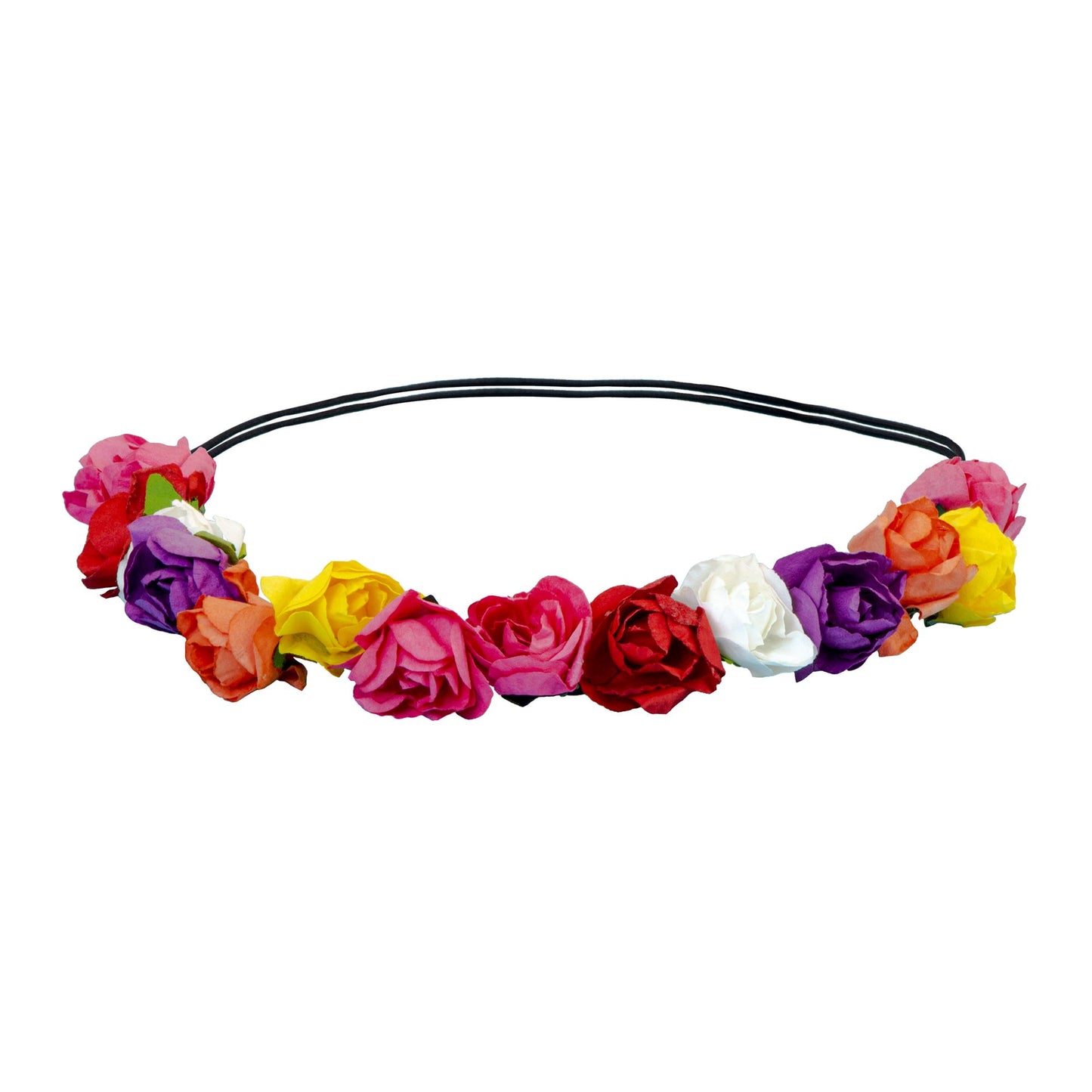 "STIRNBAND / HAARBAND MIT BUNTEN BLUMEN" – Vorderansicht