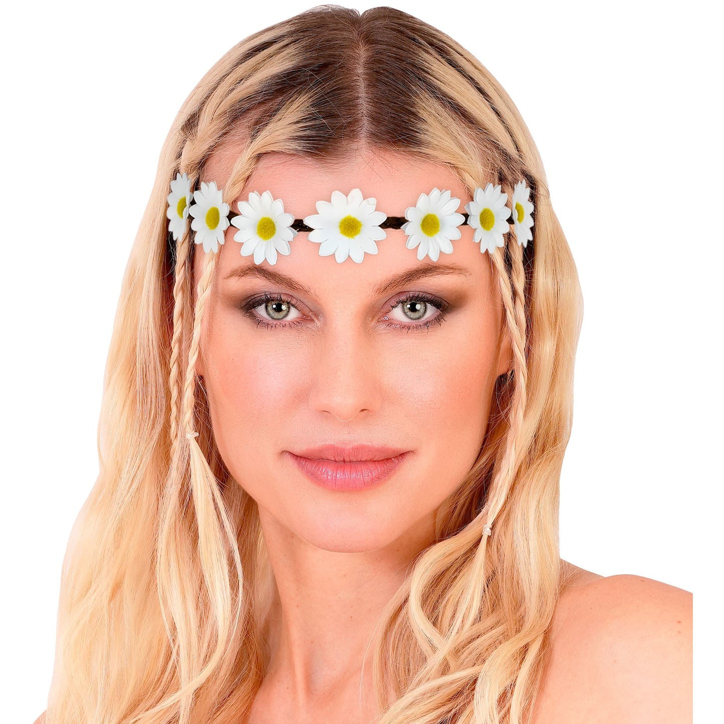 "STIRNBAND / HAARBAND MIT GÄNSEBLÜMCHEN" – Ansicht 4