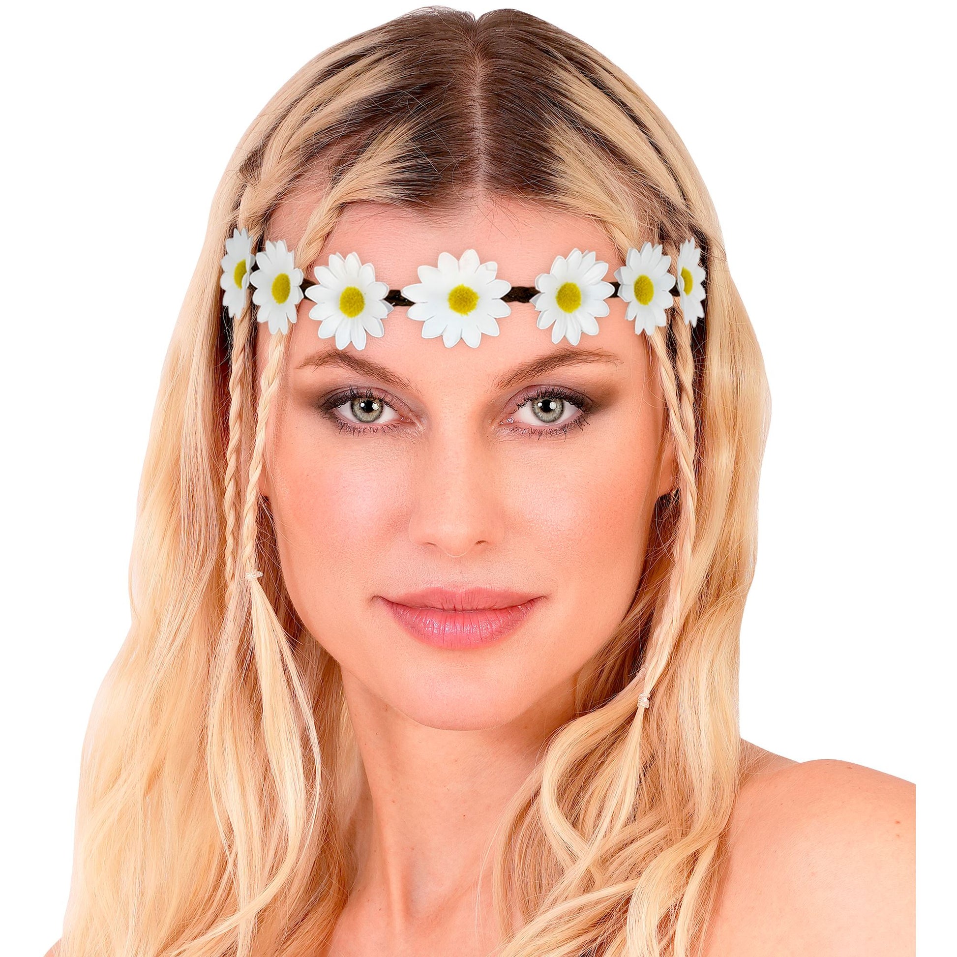 "STIRNBAND / HAARBAND MIT GÄNSEBLÜMCHEN" – Ansicht 4