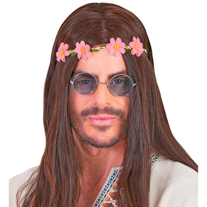 "STIRNBAND / HAARBAND MIT ROSA BLUMEN" – Ansicht 5