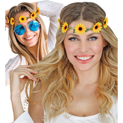 "STIRNBAND / HAARBAND MIT SONNENBLUMEN" – Ansicht 3