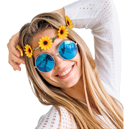 "STIRNBAND / HAARBAND MIT SONNENBLUMEN" – Ansicht 5