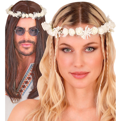 "STIRNBAND / HAARBAND MIT WEIßEN BLUMEN" – Ansicht 4