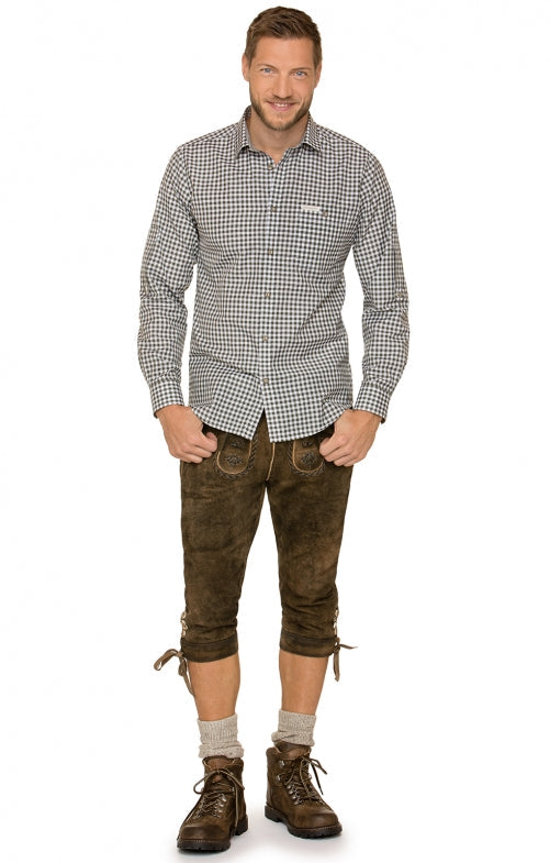 Trachtenhemd Stockerpoint Campos3 Langarm Schilf – Herren Baumwolle - Fasnacht24.ch