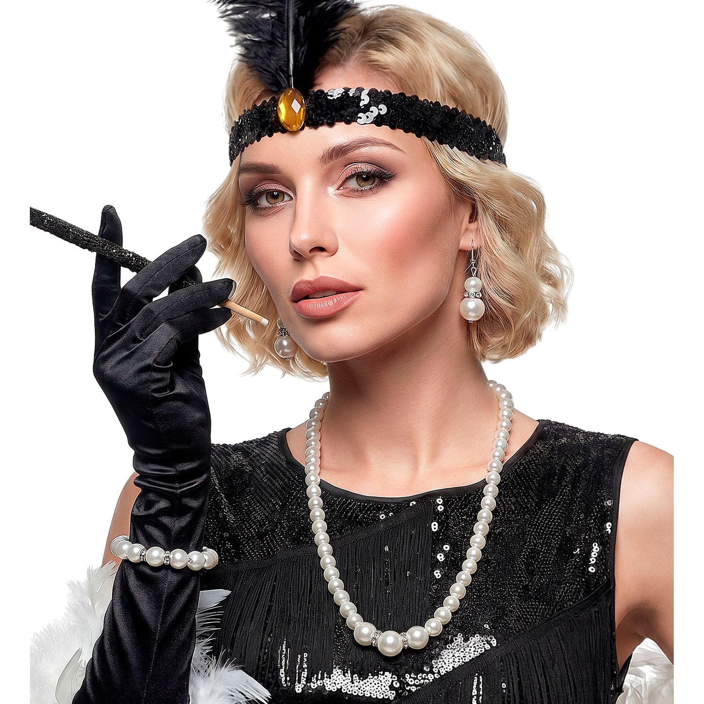 "STRASS PERLENKETTE, OHRRINGE & ARMBAND" – Ansicht 4