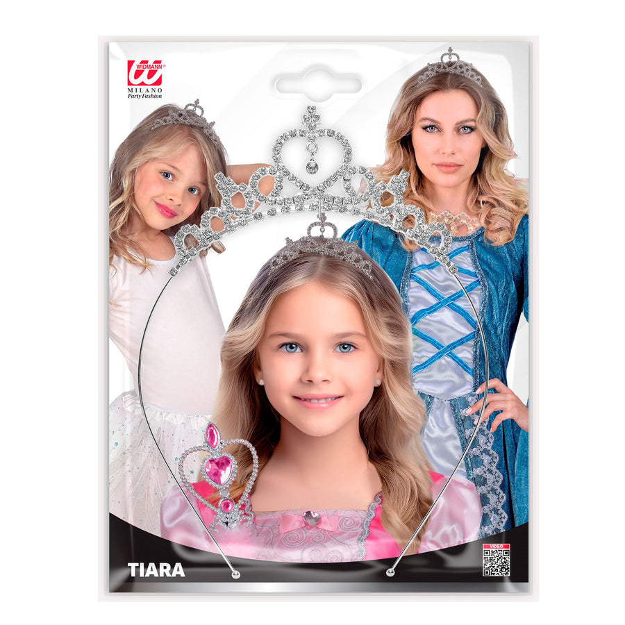 "STRASS TIARA / DIADEM MIT ANHÄNGER" in Kindergröße – Detailansicht