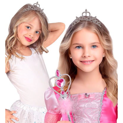 "STRASS TIARA / DIADEM MIT ANHÄNGER" in Kindergröße – Ansicht 3