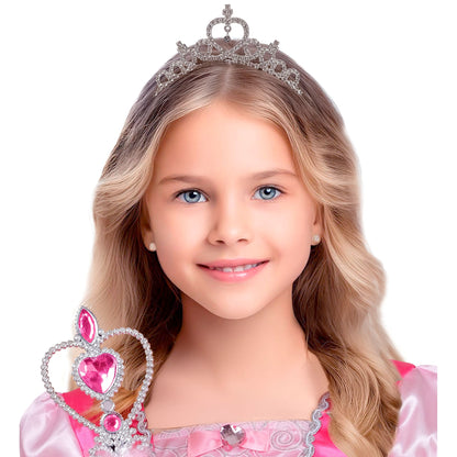 "STRASS TIARA / DIADEM MIT ANHÄNGER" in Kindergröße – Ansicht 4